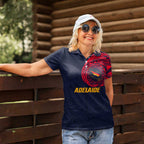 Personalized Adelaide Crows Polynesian Women Polo Shirt Tribal Chest and Sleeve Tattoo Heritage Warrior