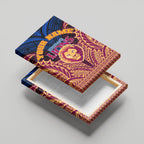 Personalized Brisbane Lions Canvas Wall Art Polynesian Tribal Lion Burgundy Gold Warrior