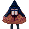 Personalized Brisbane Lions Cloak Polynesian Tribal Lion Burgundy Gold Warrior