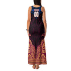 Personalized Brisbane Lions Family Matching Tank Maxi Dress and Hawaiian Shirt Polynesian Tribal Lion Burgundy Gold Warrior