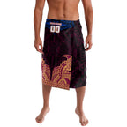 Personalized Brisbane Lions Lavalava Polynesian Tribal Lion Burgundy Gold Warrior