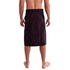Personalized Brisbane Lions Lavalava Polynesian Tribal Lion Burgundy Gold Warrior