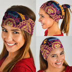 Personalized Brisbane Lions Neck Gaiter Polynesian Tribal Lion Burgundy Gold Warrior