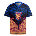 Personalized Brisbane Lions Rugby Jersey Polynesian Tribal Lion Burgundy Gold Warrior