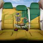 Personalized Australian Jackaroo Lawn Bowls Back Car Seat Cover Kangaroo Bowler Green Yellow National Spirit Mascot Art
