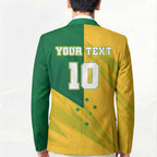 Personalized Australian Jackaroo Lawn Bowls Blazer Kangaroo Bowler Green Yellow National Spirit Mascot Art