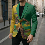 Personalized Australian Jackaroo Lawn Bowls Blazer Kangaroo Bowler Green Yellow National Spirit Mascot Art