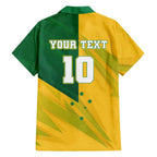 Personalized Australian Jackaroo Lawn Bowls Hawaiian Shirt Kangaroo Bowler Green Yellow National Spirit Mascot Art