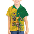 Personalized Australian Jackaroo Lawn Bowls Kid Hawaiian Shirt Kangaroo Bowler Green Yellow National Spirit Mascot Art