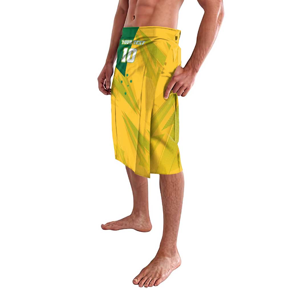 Personalized Australian Jackaroo Lawn Bowls Lavalava Kangaroo Bowler Green Yellow National Spirit Mascot Art