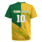 Personalized Australian Jackaroo Lawn Bowls Rugby Jersey Kangaroo Bowler Green Yellow National Spirit Mascot Art
