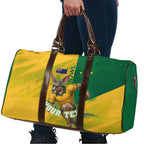 Personalized Australian Jackaroo Lawn Bowls Travel Bag Kangaroo Bowler Green Yellow National Spirit Mascot Art