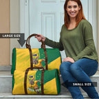 Personalized Australian Jackaroo Lawn Bowls Travel Bag Kangaroo Bowler Green Yellow National Spirit Mascot Art