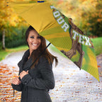 Personalized Australian Jackaroo Lawn Bowls Umbrella Kangaroo Bowler Green Yellow National Spirit Mascot Art