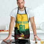 Personalized Australian Jackaroos ANZAC Apron Poppy Field Soldiers Silhouette Sunset Commemorative Design