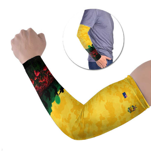 Personalized Australian Jackaroos ANZAC Arm Sleeves Poppy Field Soldiers Silhouette Sunset Commemorative Design