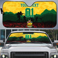 Personalized Australian Jackaroos ANZAC Auto Sun Shade Poppy Field Soldiers Silhouette Sunset Commemorative Design