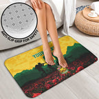 Personalized Australian Jackaroos ANZAC Bathroom Set Poppy Field Soldiers Silhouette Sunset Commemorative Design