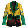 Personalized Australian Jackaroos ANZAC Blazer Poppy Field Soldiers Silhouette Sunset Commemorative Design