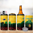 Personalized Australian Jackaroos ANZAC 4 in 1 Can Cooler Tumbler Poppy Field Soldiers Silhouette Sunset Commemorative Design