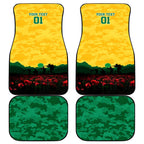 Personalized Australian Jackaroos ANZAC Car Mats Poppy Field Soldiers Silhouette Sunset Commemorative Design