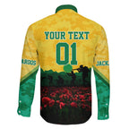 Personalized Australian Jackaroos ANZAC Family Matching Tank Maxi Dress and Hawaiian Shirt Poppy Field Soldiers Silhouette Sunset Commemorative Design