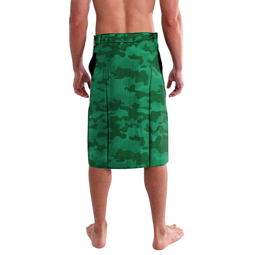 Personalized Australian Jackaroos ANZAC Lavalava Poppy Field Soldiers Silhouette Sunset Commemorative Design