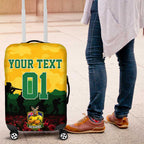 Personalized Australian Jackaroos ANZAC Luggage Cover Poppy Field Soldiers Silhouette Sunset Commemorative Design