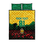 Personalized Australian Jackaroos ANZAC Quilt Bed Set Poppy Field Soldiers Silhouette Sunset Commemorative Design