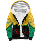 Personalized Australian Jackaroos ANZAC Sherpa Hoodie Poppy Field Soldiers Silhouette Sunset Commemorative Design