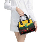 Personalized Australian Jackaroos ANZAC Shoulder Handbag Poppy Field Soldiers Silhouette Sunset Commemorative Design