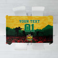 Personalized Australian Jackaroos ANZAC Tablecloth Poppy Field Soldiers Silhouette Sunset Commemorative Design
