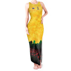 Personalized Australian Jackaroos ANZAC Tank Maxi Dress Poppy Field Soldiers Silhouette Sunset Commemorative Design
