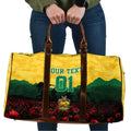 Personalized Australian Jackaroos ANZAC Travel Bag Poppy Field Soldiers Silhouette Sunset Commemorative Design