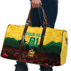 Personalized Australian Jackaroos ANZAC Travel Bag Poppy Field Soldiers Silhouette Sunset Commemorative Design