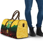 Personalized Australian Jackaroos ANZAC Travel Bag Poppy Field Soldiers Silhouette Sunset Commemorative Design