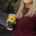 Personalized Australian Jackaroos ANZAC Tumbler Cup Poppy Field Soldiers Silhouette Sunset Commemorative Design