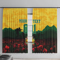 Personalized Australian Jackaroos ANZAC Window Curtain Poppy Field Soldiers Silhouette Sunset Commemorative Design