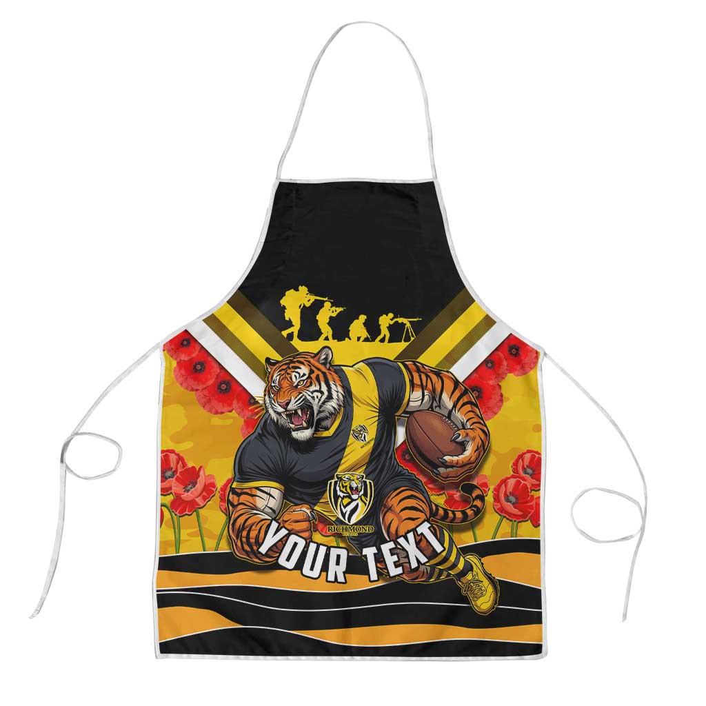 Personalised Richmond Tiger ANZAC Apron Military Remembrance Australian Football Mascot Camouflage
