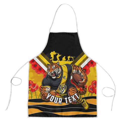 Personalised Richmond Tiger ANZAC Apron Military Remembrance Australian Football Mascot Camouflage