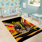 Personalised Richmond Tiger ANZAC Area Rug Military Remembrance Australian Football Mascot Camouflage