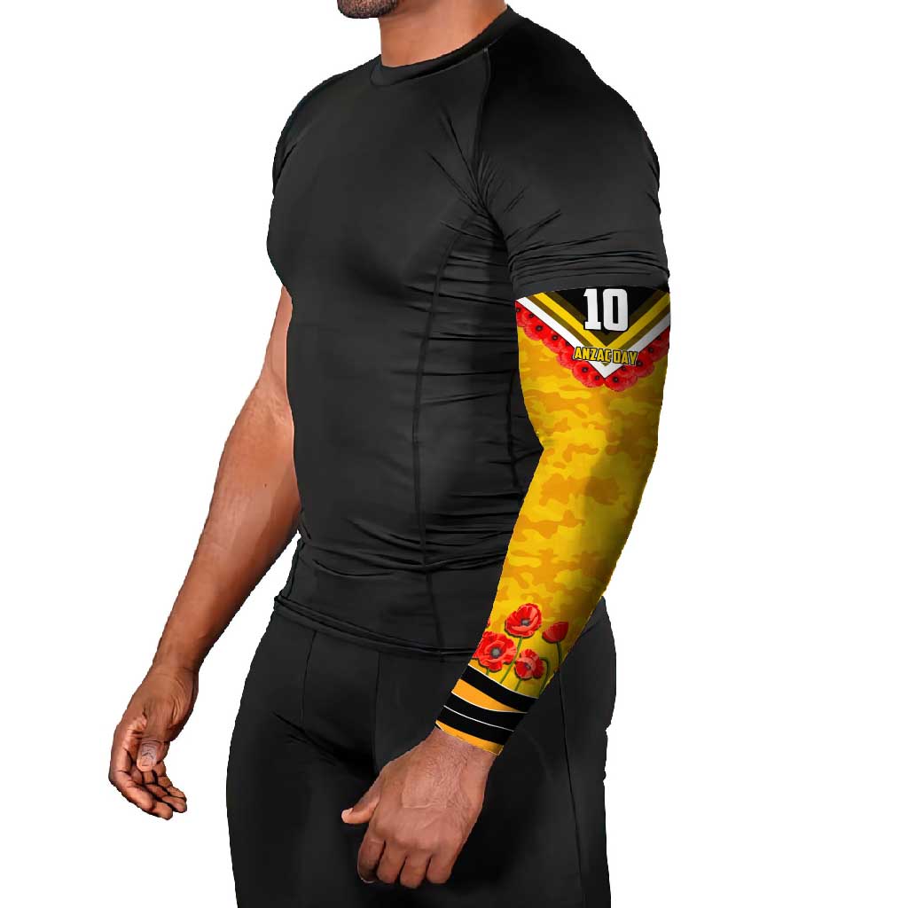 Personalised Richmond Tiger ANZAC Arm Sleeves Military Remembrance Australian Football Mascot Camouflage