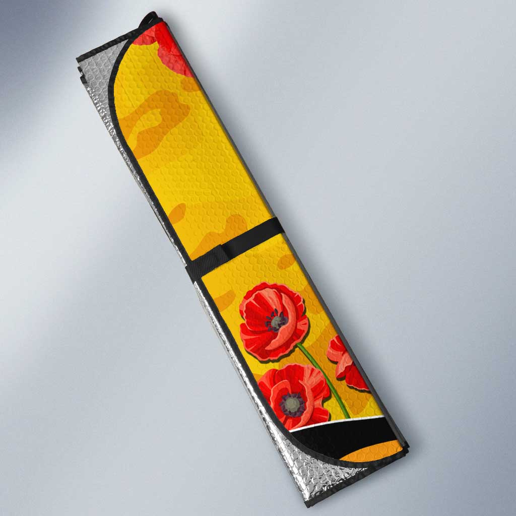Personalised Richmond Tiger ANZAC Auto Sun Shade Military Remembrance Australian Football Mascot Camouflage