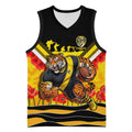 Personalised Richmond Tiger ANZAC Basketball Jersey Military Remembrance Australian Football Mascot Camouflage