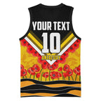 Personalised Richmond Tiger ANZAC Basketball Jersey Military Remembrance Australian Football Mascot Camouflage