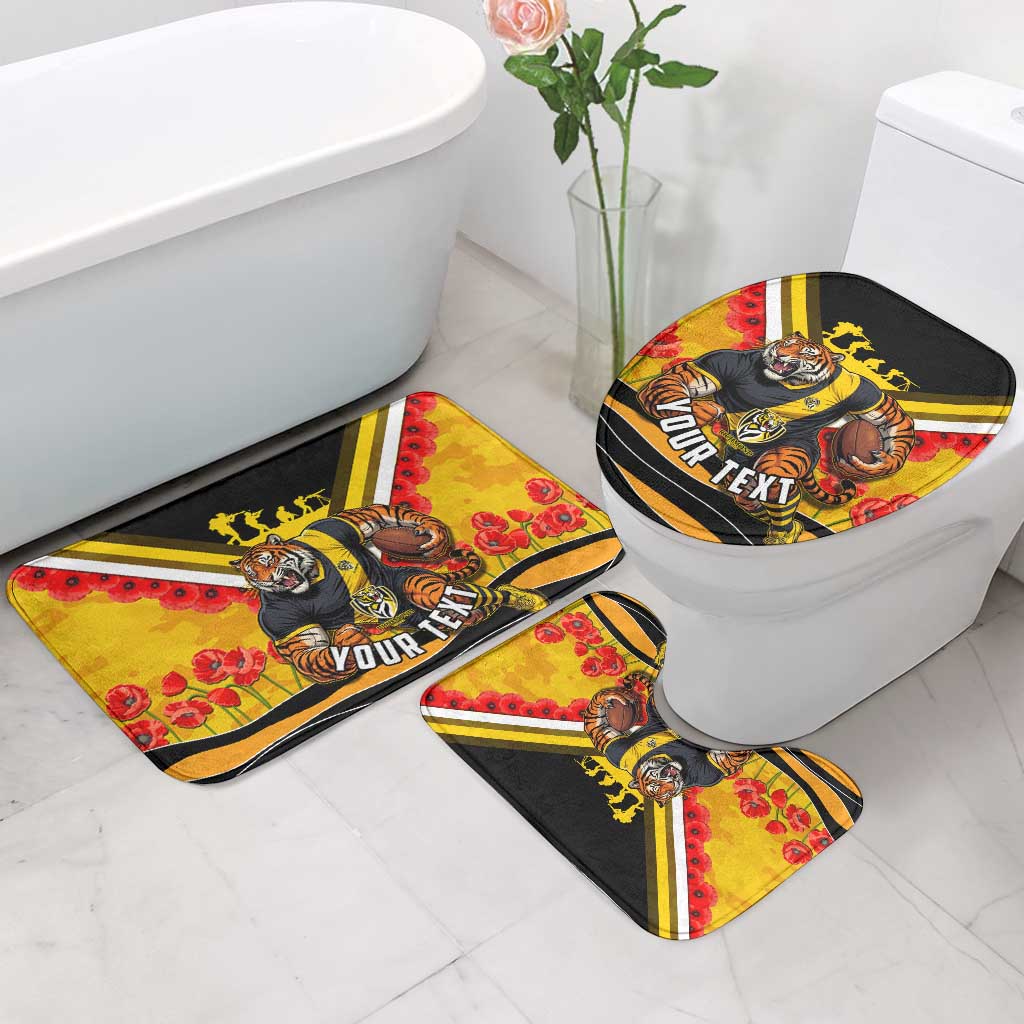 Personalised Richmond Tiger ANZAC Bathroom Set Military Remembrance Australian Football Mascot Camouflage