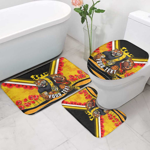 Personalised Richmond Tiger ANZAC Bathroom Set Military Remembrance Australian Football Mascot Camouflage