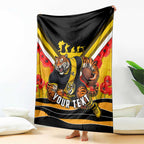 Personalised Richmond Tiger ANZAC Blanket Military Remembrance Australian Football Mascot Camouflage