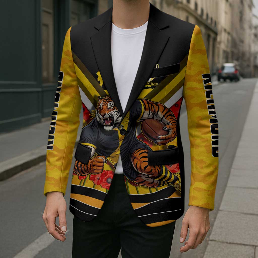 Personalised Richmond Tiger ANZAC Blazer Military Remembrance Australian Football Mascot Camouflage