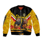 Personalised Richmond Tiger ANZAC Bomber Jacket Military Remembrance Australian Football Mascot Camouflage